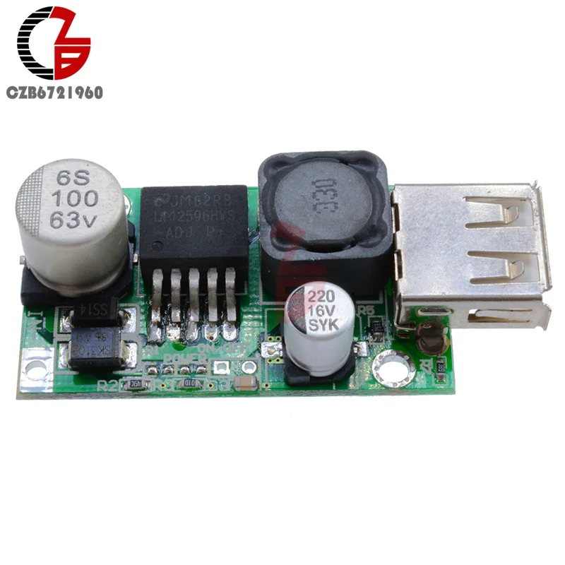 LM2596HV 5V DC 7 56V 9V 12V 24V 36V 48V to Fixed 3A неизолированный понижающий модуль