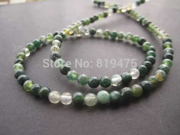 Камень Натуральный моховый 15 5 дюйма 4/6/8/10 мм|round beads|beads for jewelry makingbeads |