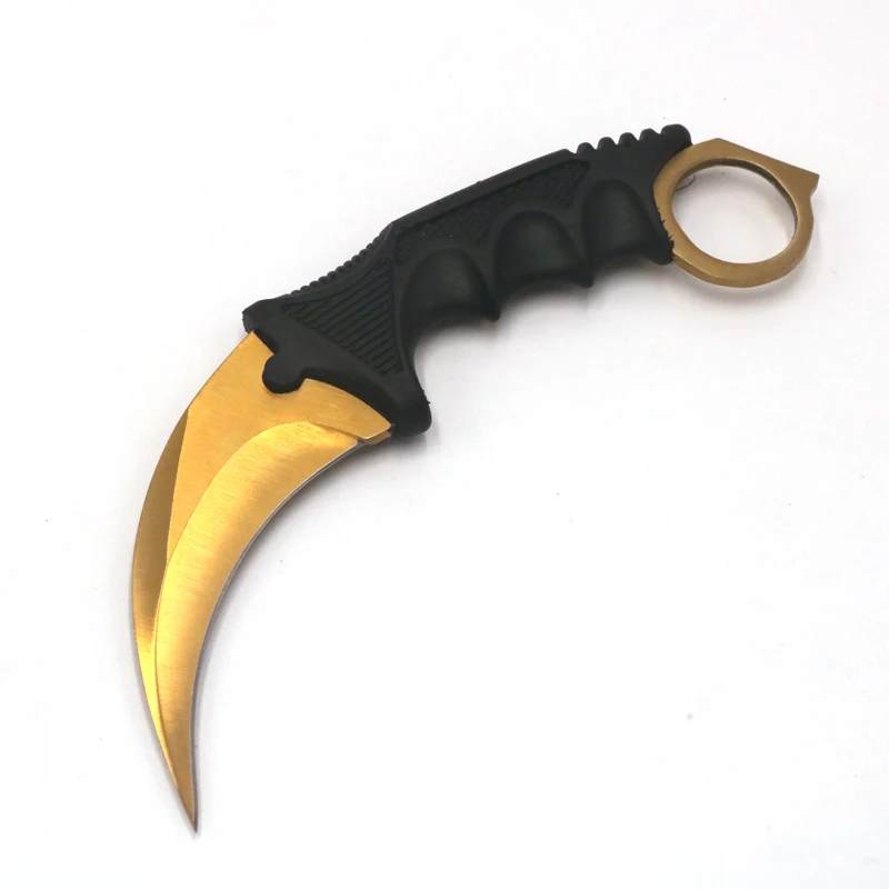 1pcs Коготь шеи нож с оболочкой охотничий как в CS Go выживания тактический Открытый Кемпинг стилет мачете обороны ручка нож маркировка ручной инструмент - Цвет: 1pcs