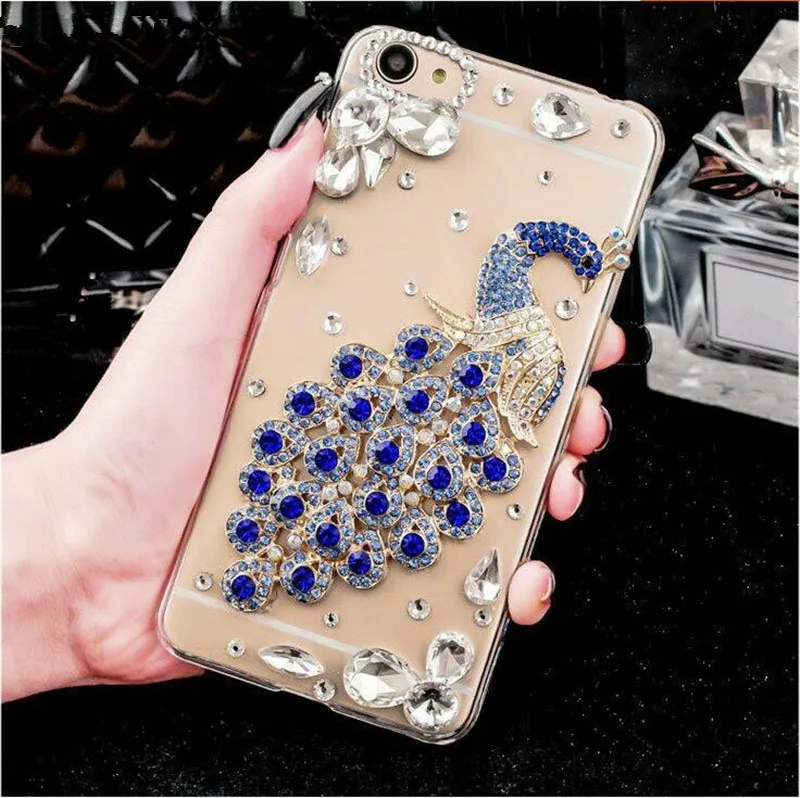 Роскошный женский чехол для телефона с кристаллами павлина iPhone 11 Pro MAX X XR XS 6 6S 7 8 plus