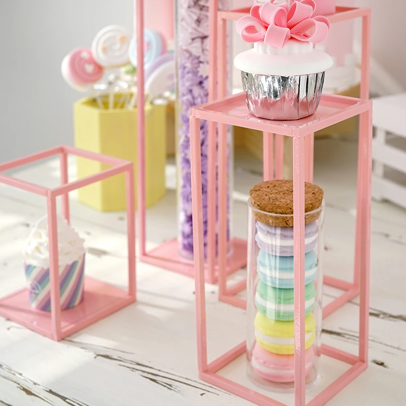 Твердые геометрические стойки подсвечник торта инструменты десерт украшение