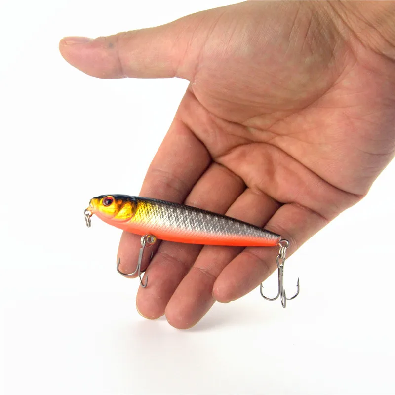 1 шт. 9 г 8 см 3D Глаза Карандаш Приманка Topwater собака Щука рыболовная морская Minnow