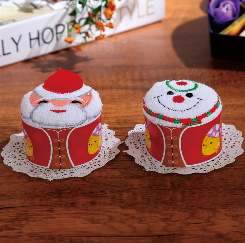 Рождественский подарок, Хлопковое полотенце для кексов, Natal Noel, Новогоднее украшение, рождественские украшения для дома, детей 30x30 см