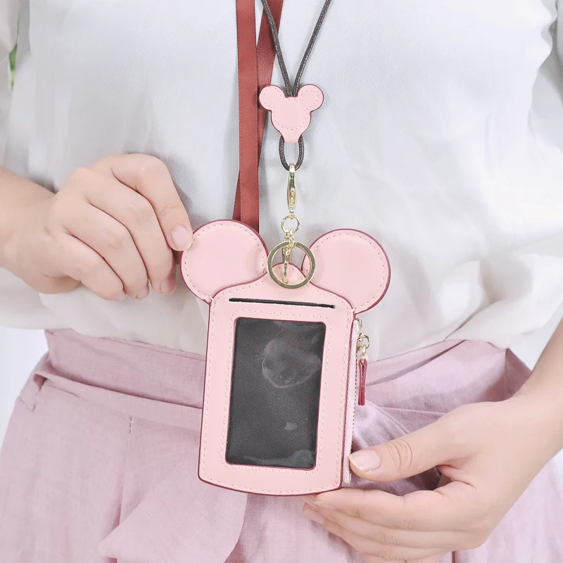 Disney карт и рисунками из мультфильмов ID автобус держатель Чехол с Микки-Маусом