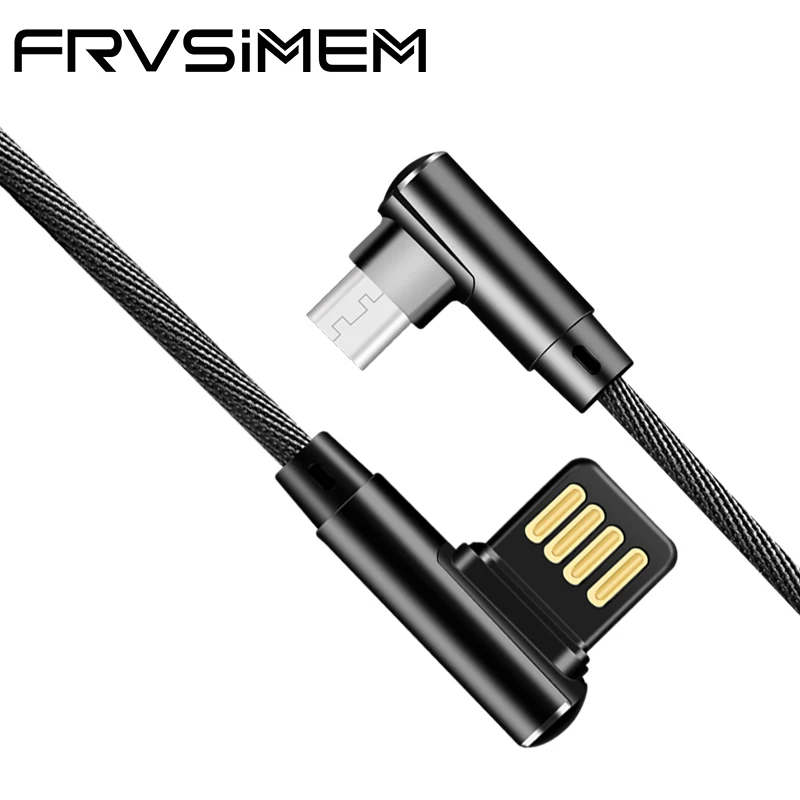 Frvsimem USB C Type кабель для передачи данных Портативный 90 градусов двойной Type-C прочный