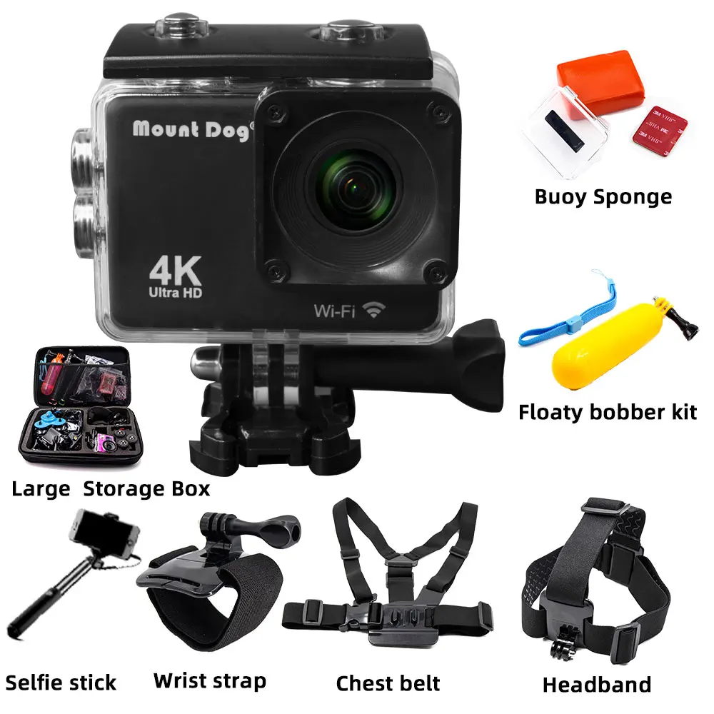 Diving 2 2," Go Ultra Pro HD 4K Спортивная экшн видеокамера DVR рекордер Wifi Пульт дистанционного управления Водонепроницаемая селфи палка Gopro аксессуары - Цвет: Diving 2