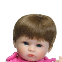 smooth realistic high temperature wire wig sets suit for 17 inch reborn baby dolls accessories so truly dolls hair on sale