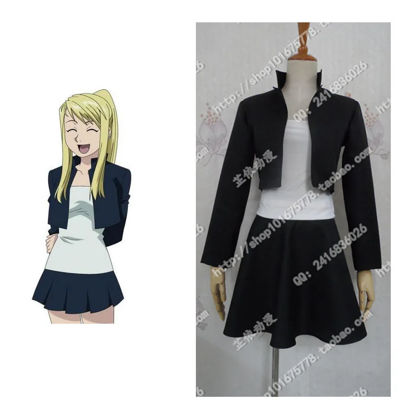 2016 популярный аниме цельнометаллический альхимик Winry Rockbell Косплей Костюм