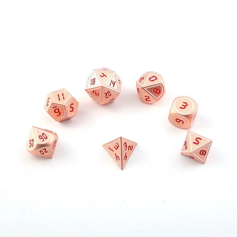 Dnd Dobbelstenen Metalen rpg набор многогранных подземелий En Dragon D20 10 8 Witte Tafel игры Zinklegering Groene