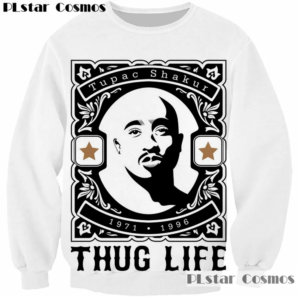 Новинка 2018 Толстовка для мужчин и женщин толстовки с 3D принтом рок-певец 2pac Тупак
