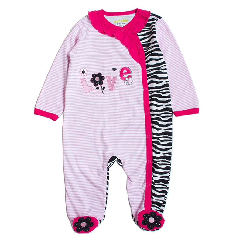 Новая детская одежда унисекс, комбинезон для новорожденных девочек, милая Одежда для девочек, одежда для маленьких мальчиков, мягкие хлопковые комбинезоны для детей 0-12 лет - Цвет: RFL1065
