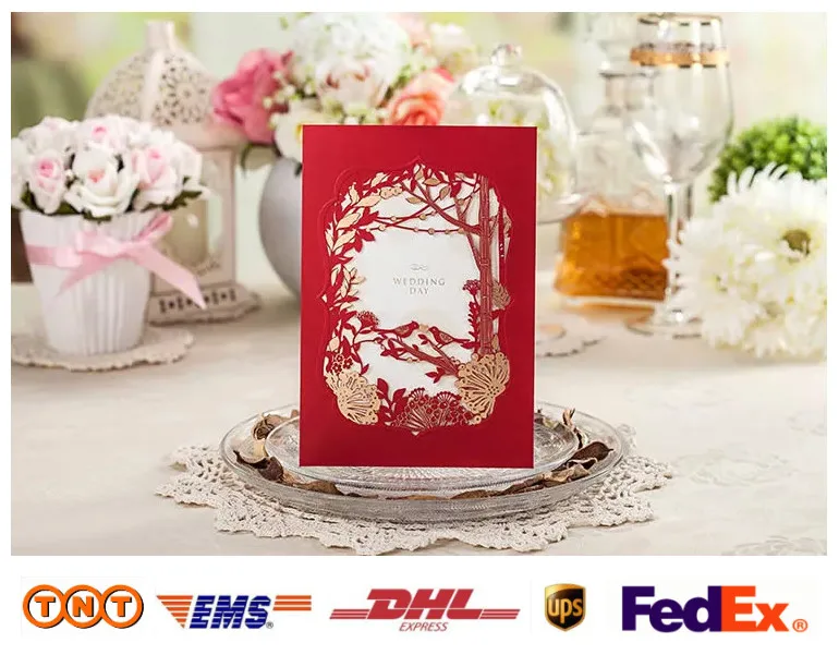 Оптовая продажа новинка 2017 свадебные приглашения с лазерной резкой и бесплатной