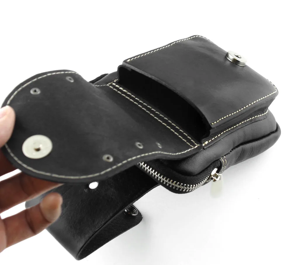 Мужской винтажный Байкерский поясной кошелек из натуральной кожи|waist pouch|waist belt