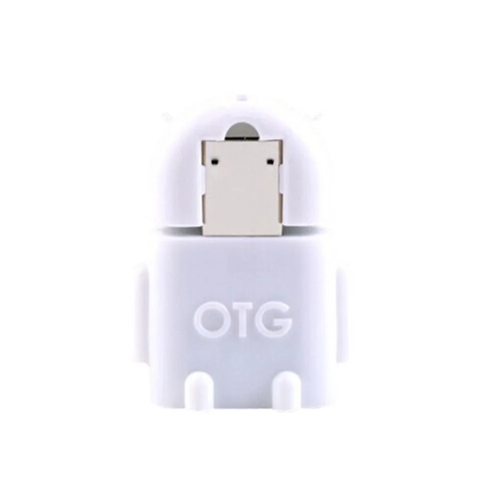 Милый мини-Робот Форма микро USB к USB 2,0 конвертер USB OTG кабель адаптер для планшетных ПК для samsung S3 S4 S5 для Xiaomi
