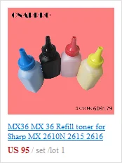 40 шт. MX36 чип сброса тонер-картриджа для sharp MX2610 MX2615 MX3110 MX M3140 M3610 на FT GT JT NT MX-36 MX36GT чипы сброса