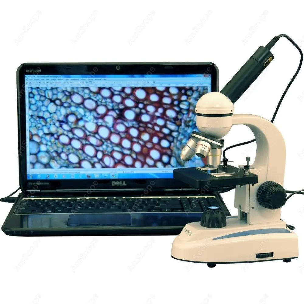 

Оптика цифровой Студенческий микроскоп-AmScope поставки 40X-1000X Металлическая Рамка стеклянная оптика цифровой Студенческий микроскоп с USB Imager