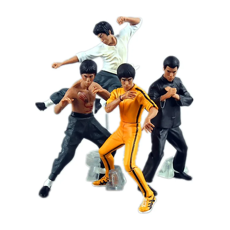 Anime Figure 4pcs/set Cool Bruce Lee Kung Fu PVC Action Figures Model Collectibles Toys | Игрушки и хобби