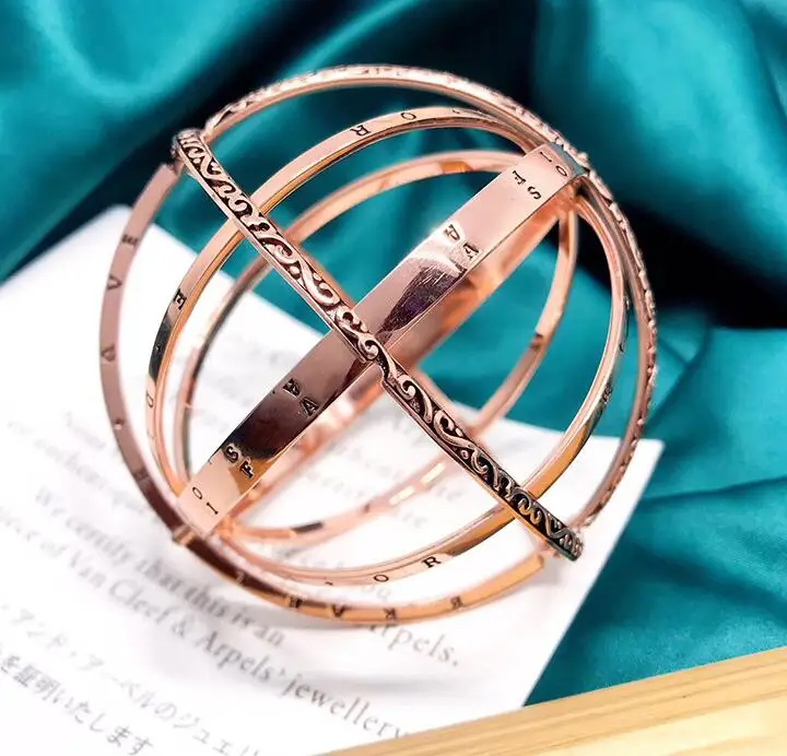 rose gold bracelet Астрономическая сфера шар магический Сферический браслет космическая Пара Lover ювелирные изделия винтажный комплекс вращающийся Armillary Сфера D - Окраска металла: rose gold bracelet