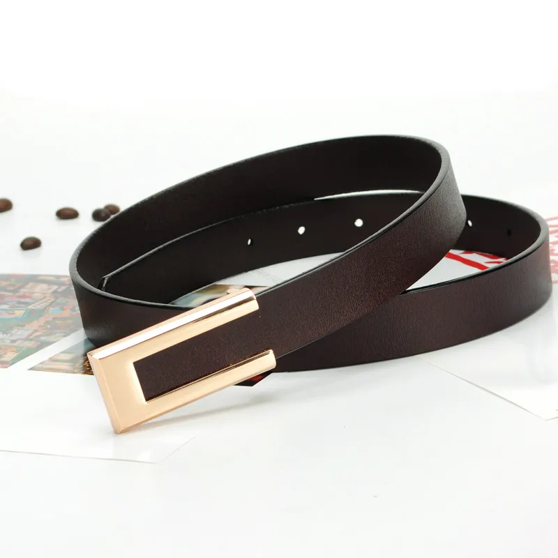 Простой и универсальный Повседневный женский кожаный пояс материал второй слой