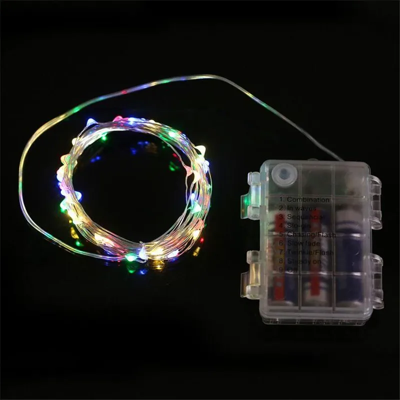 Батарея питание Гирлянды светодиодные 5 м 50 светодиодов светодиодное освещение с
