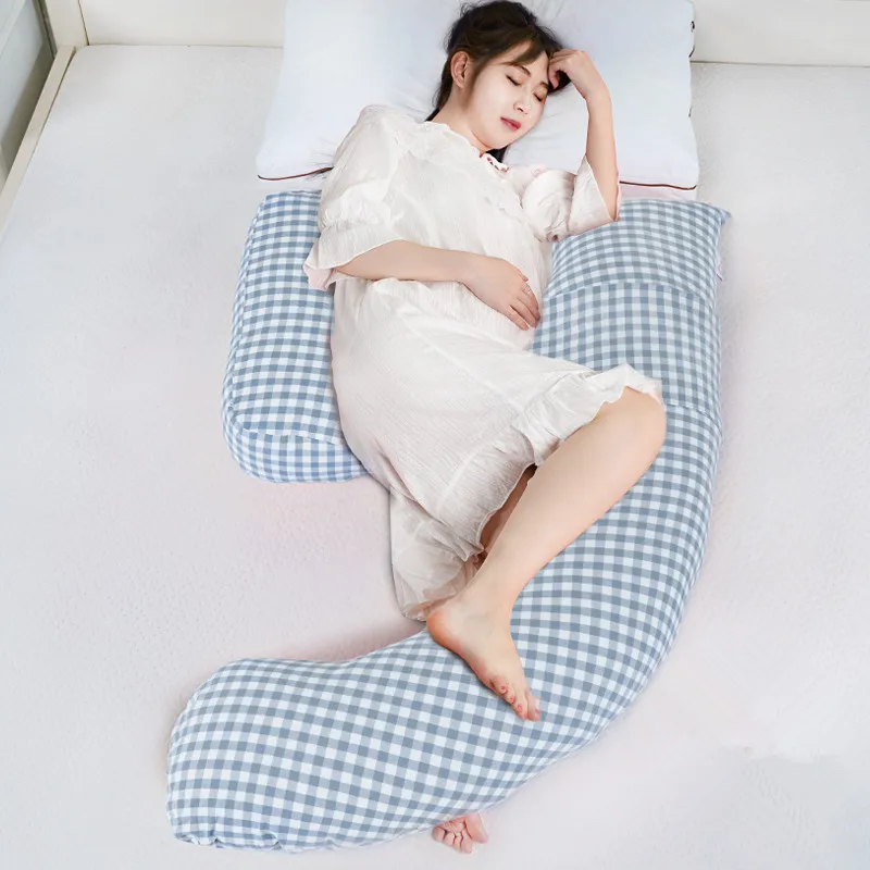 

H-Shaped Multi-function Abdominal Pillow Waist Pregnant Pillow For Side Sleeper Cushion Healthy Washable Cotton Maternity Pillow