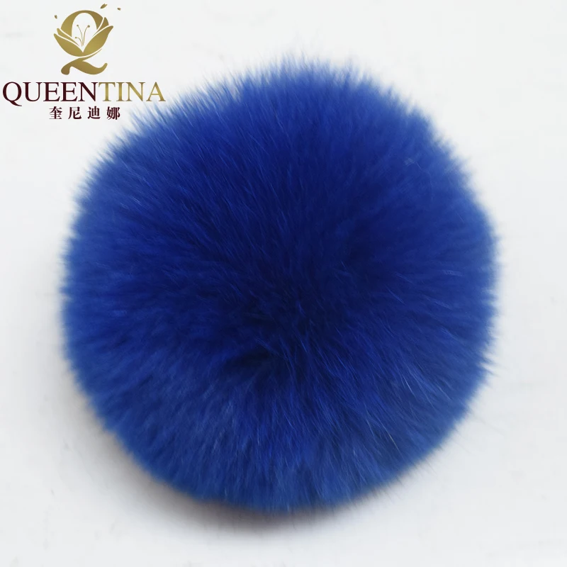 Настоящий помпон из лисьего меха шары помпоны натурального для шапок и большая