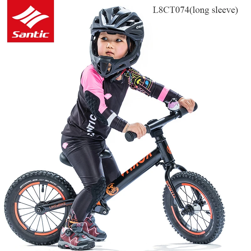 Santic/комплект одежды для велоспорта девочек Детская летняя Мягкая дышащая