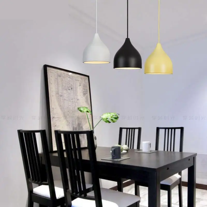 Nordic Restaurant Pendant Lamp Creative Modern Minimalist Three Head Lamps Bar Dining Room Home Macarons Small Chandelie | Лампы и