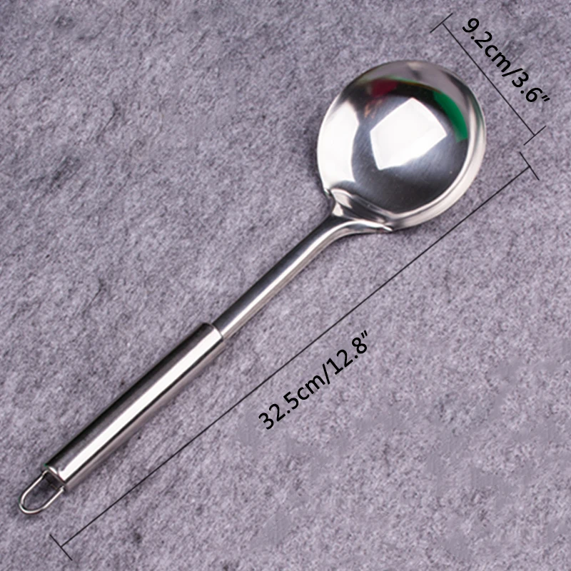 Столовая ложка из нержавеющей стали столовая большая длинная ручка посуда для