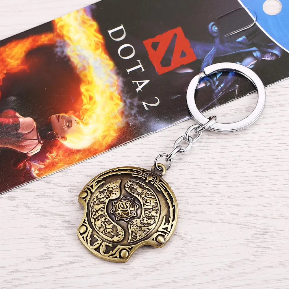 Новое поступление Dota 2 Immortal Champion брелок для ключей в форме щита Dota2 брелок автомобильный брелок TI 5 Aegis of Champions подвеска porte clef