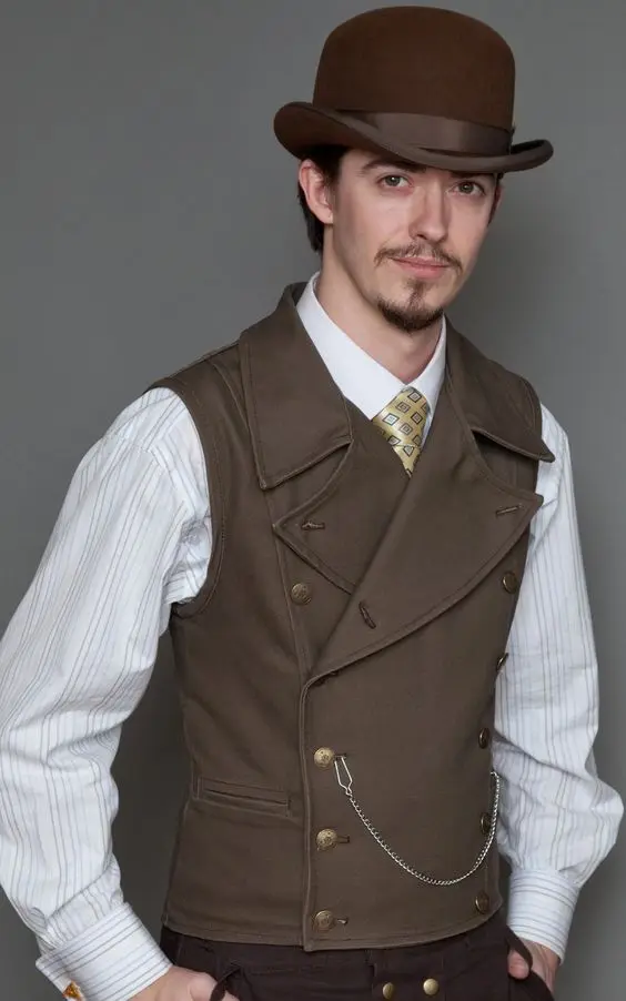 

2017 Latest Coat Pant Designs Brown Men Vest Double Breasted Waistcoat Formal Stylish Groom Prom Dinner Vests Terno Masculino F8