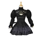 Seedrulia NieR:Automata Game heroine 2B черное платье косплей костюм сексуальное платье