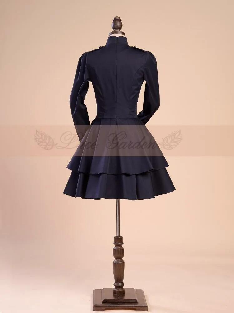 Dark blue Long Sleeves Ruffles 18th Century Renaissance Gothic Victorian Dresses Halloween Ball Gowns/Party Dress | Женская одежда