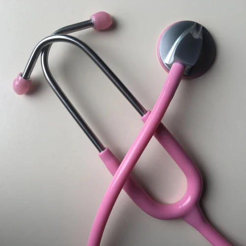 Pink Мягкая трубка с одной головкой профессиональный стетоскоп для медицинского персонала/доктора/медсестры медицинское оборудование прибор для измерения кровяного давления - Цвет: Pink