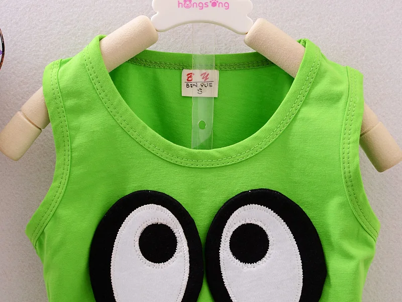 Детские комплекты одежды для мальчиков Детская жилетка футболка + шорты штаны из