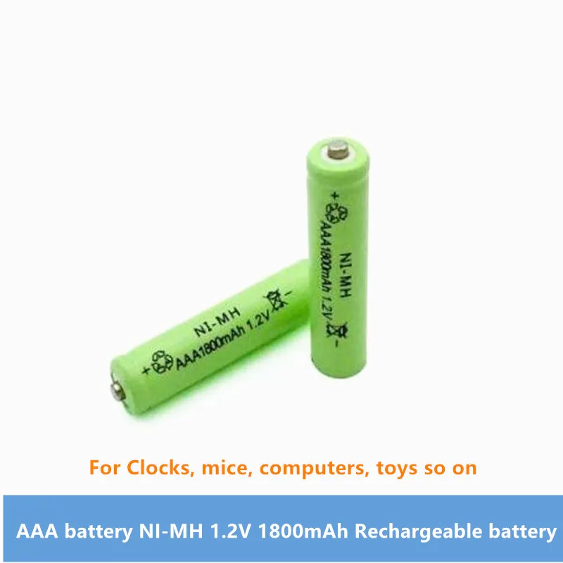 AAA батарея 1800mAh аккумуляторная Ni-MH 1 2 V для часов мышей камер компьютеров игрушек