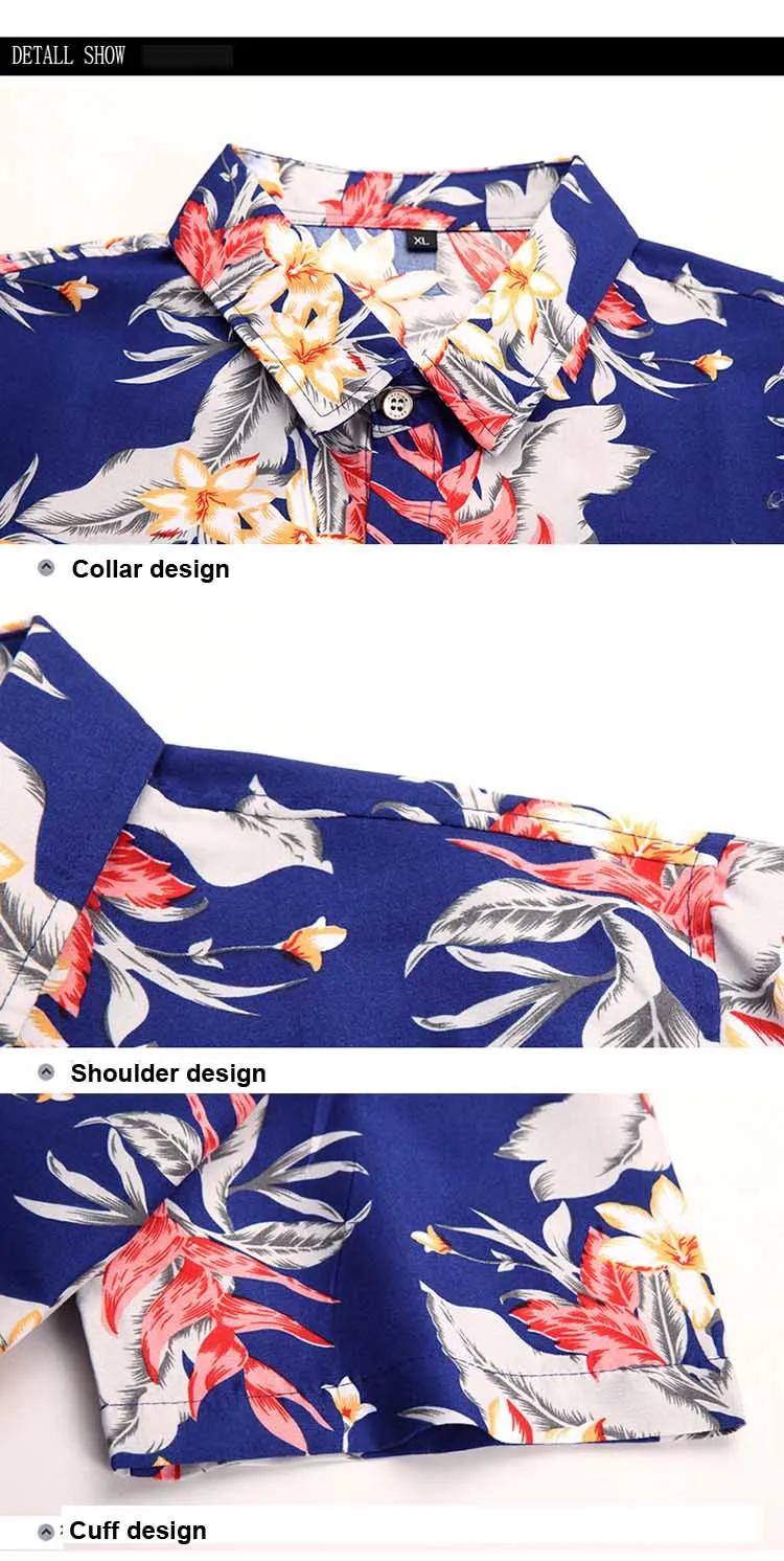 New Arrival Mens Summer Designer Shirts Cotton Short Sleeve Floral Shirt Plus Size 5XL 6XL 7XL Hawaiian Flower Shirts