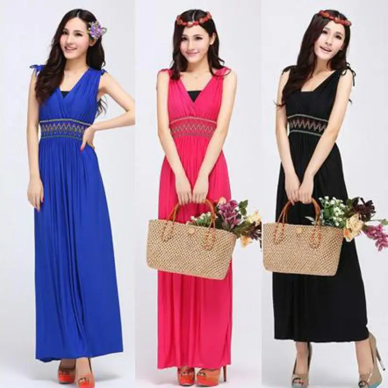 Длинное летнее платье Макси женское пляжное Vestidos размера плюс платья Vestido Longo