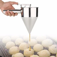 stainless steel batter pancake ball dispenser cake cupcake dough dispenser funnel household takoyaki machine octopus balls