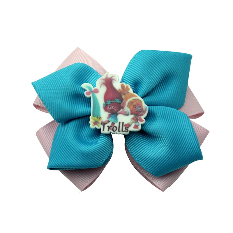 4 дюйма тематика &quotТролли&quot на день рождения вечерние банты волосов мака бант