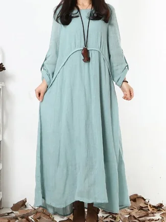 

Product release in the fall of 2015, 100% cotton ladies leisure loose big yards of the original design dress