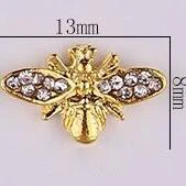 10pc Butterfly Rhinestone Nail Charm - Charms Animal /Fox with stone multiple charms for nail art # 3 styles | Красота и здоровье