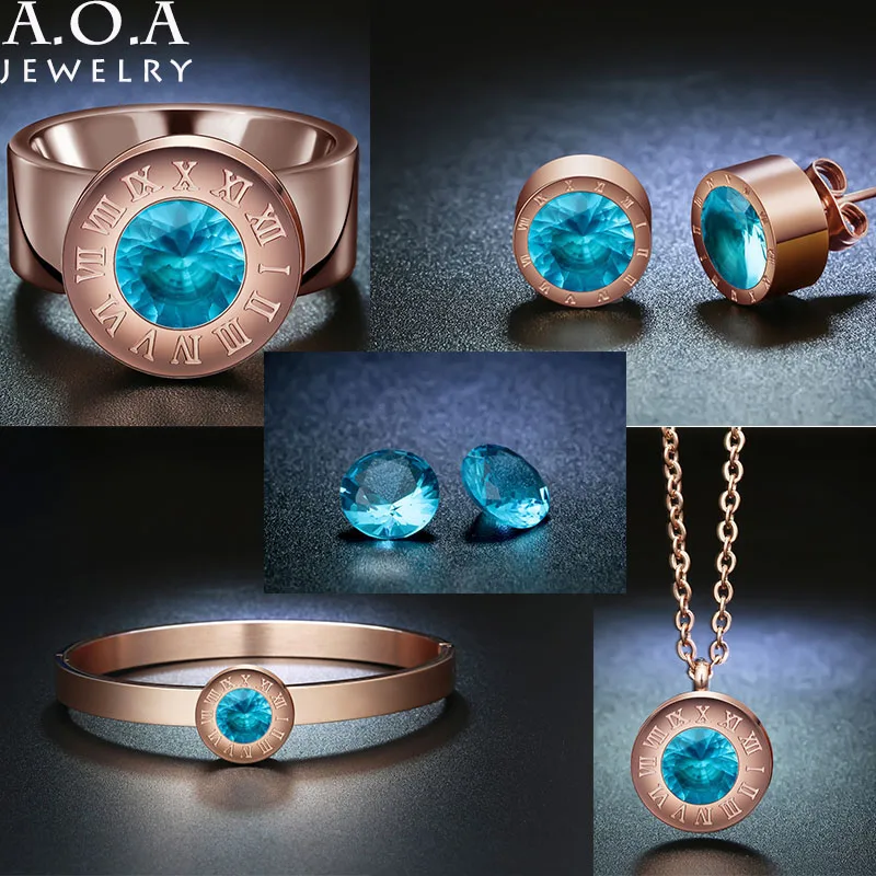 Набор ювелирных изделий из нержавеющей стали 316L 8 мм|jewelry sets|quality jewelry setbirthstone set |