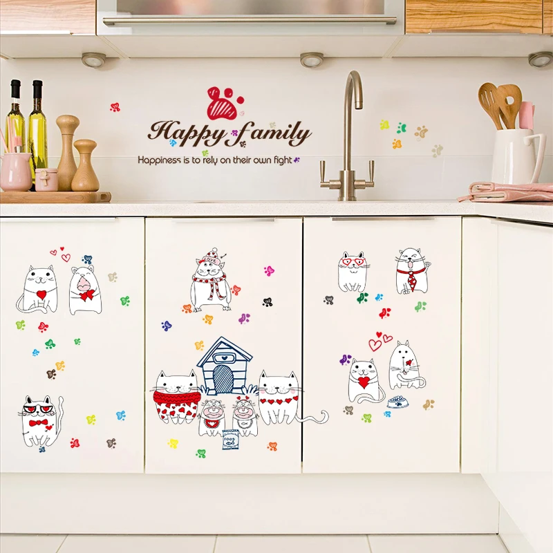 

SK7058 Cartoon Animals Wall Stickers DIY Children Mural Decals for Kids Rooms Baby Bedroom Wardrobe Door Decoration