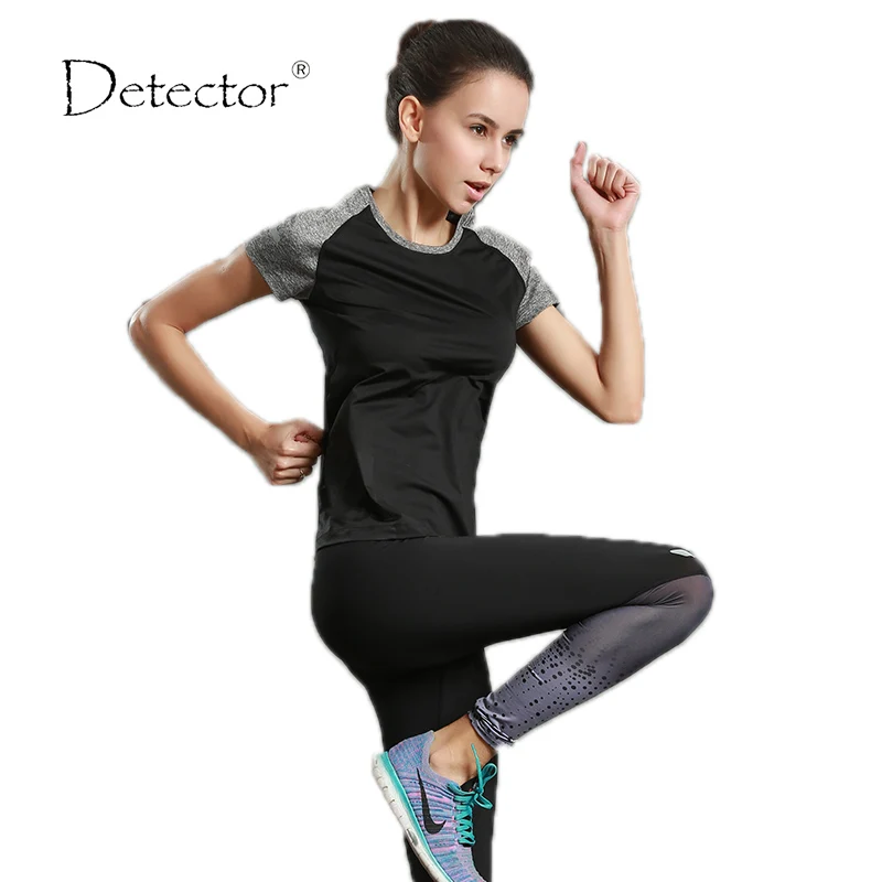 Спортивная футболка Detector для бега Быстросохнущий Топ йоги тренажерного зала