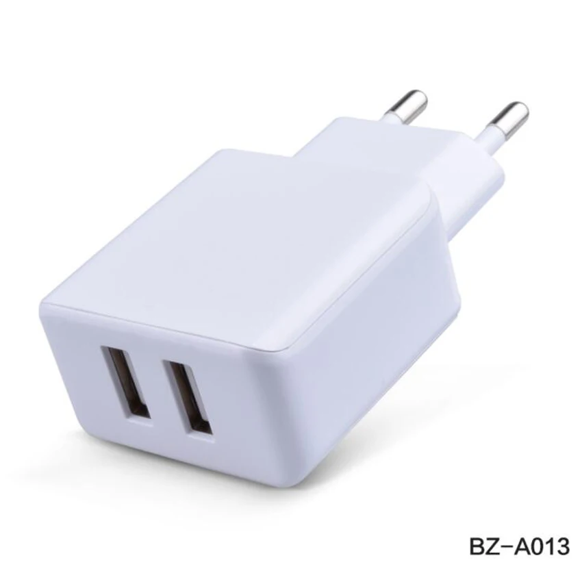 Зарядное устройство с 2 USB-портами и вилкой европейского стандарта 5 В А настенный
