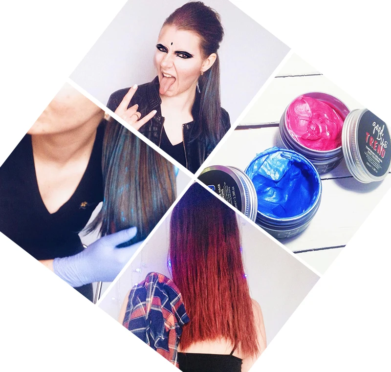 Временная Краска для волос временная краска один раз цвет семь цветов Восковая