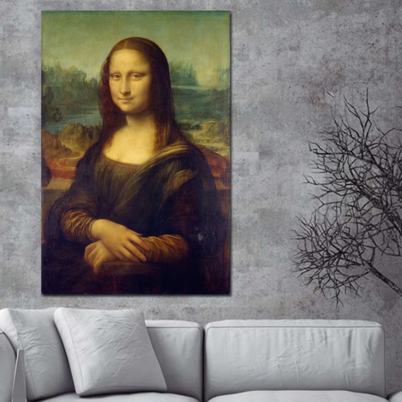 Портрет Моны Лизы Классическая известная картина на холсте винтажные постеры и