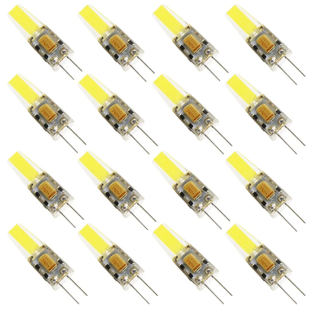 16x G4 6 Вт COB светодиодный лампы с регулируемой яркостью 1505 светильник AC/DC 12V 220v