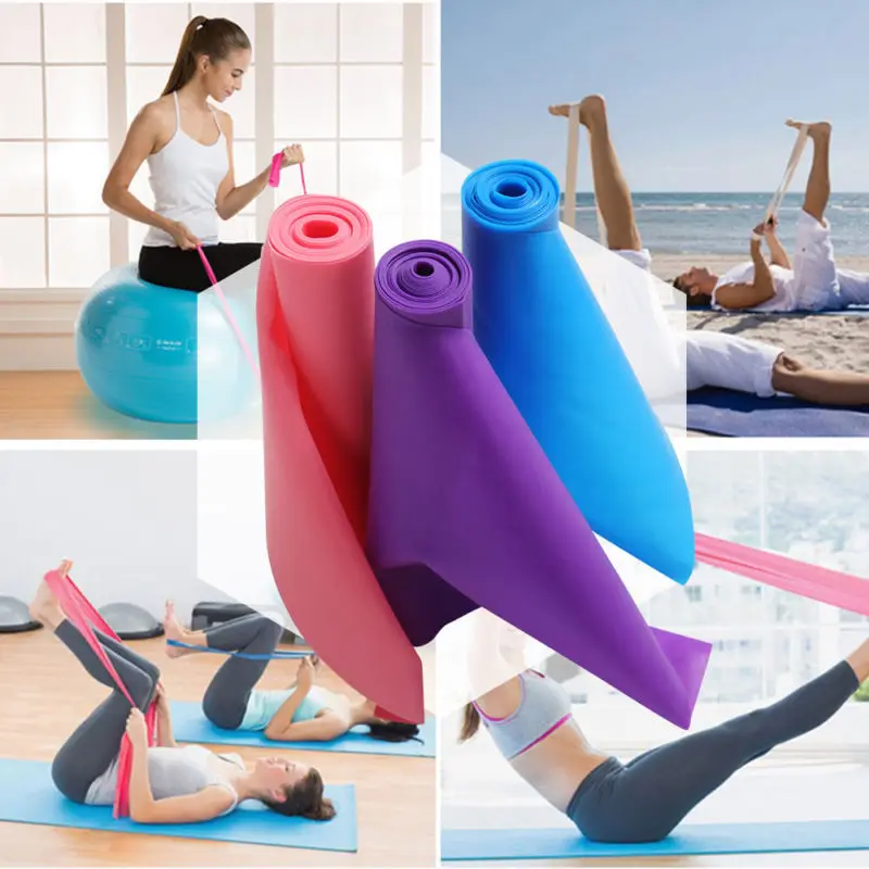 Эластичная лента для занятий спортом пилатесом йогой физиотерапией фитнесом 1 5 м
